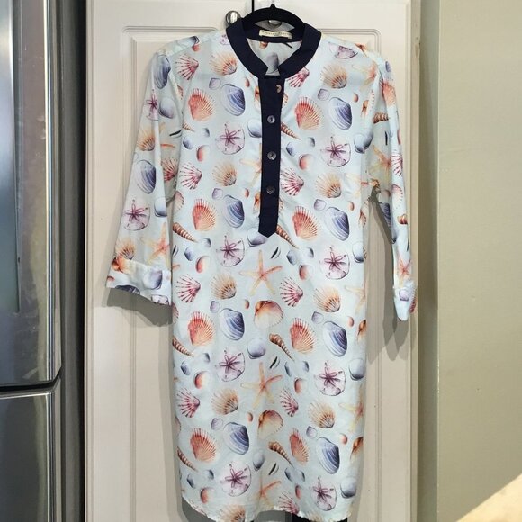 eShakti Wayward Fancies Shell Dress w/Self Tie Belt - Picture 2 of 5